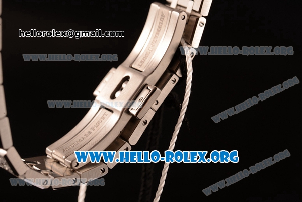Audemars Piguet Royal Oak Lady Miyota Quartz Steel Case with White Dial and Steel Bracelet (EF) - Click Image to Close